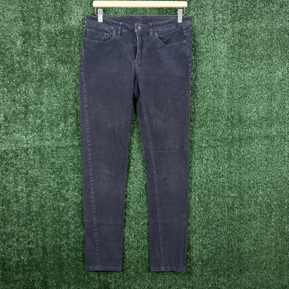 Patagonia Women Corduroy Pants Size 29(31x30) Gray Organic Cotton Stretch Skinny